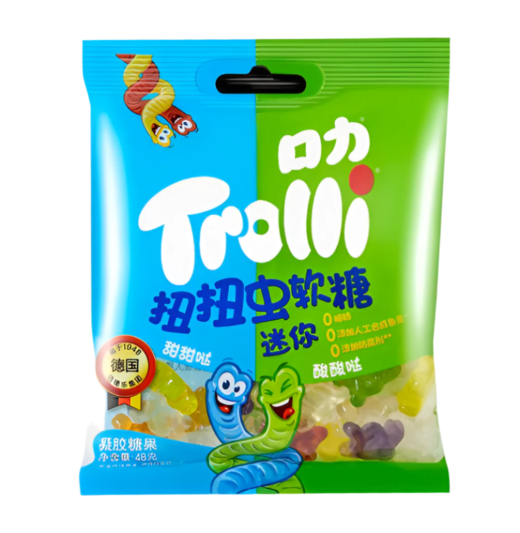 Trolli Worm Gummies – sour gummy worms available at Exotrolley in Montreal Canada
